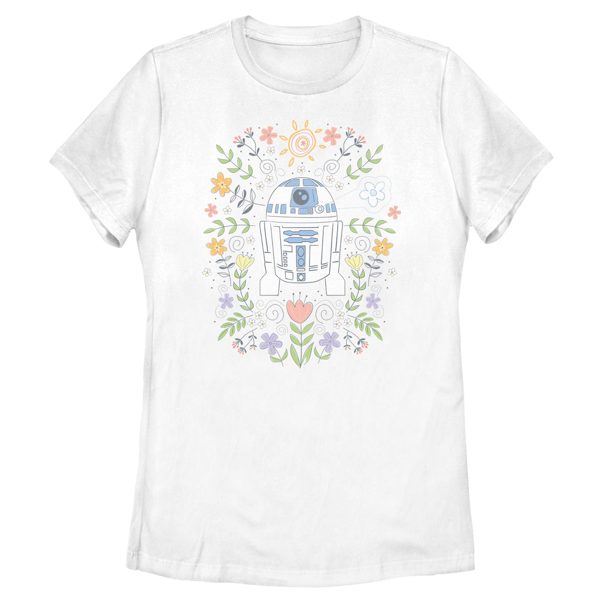 Women's Star Wars R2-D2 Flower Spring T-Shirt